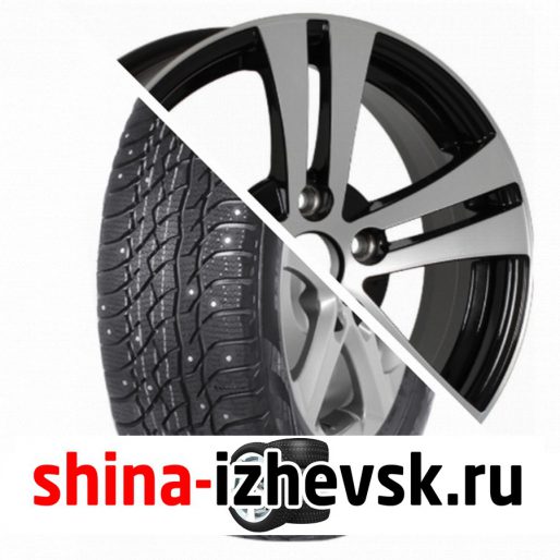 Колесо в сборе Viatti Bosco Nordico (V-523) 205/70 R15 T 96 + NEO 540 6xR15 5×100 ET40 DIA57.1 с эффектом хрома в Ижевске